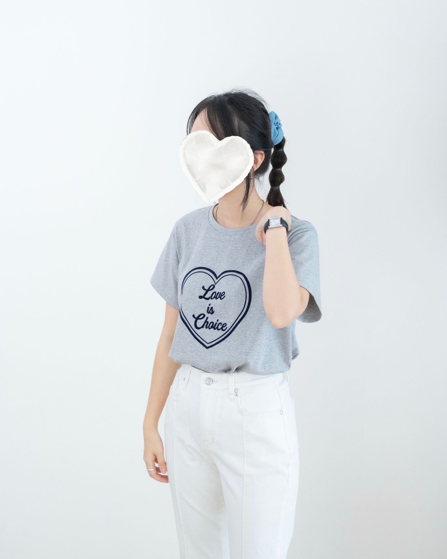 韓國心心圖案英文Tee