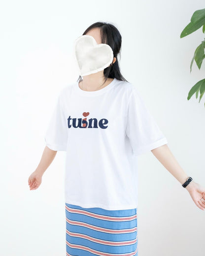 韓國絨面英文字Tee