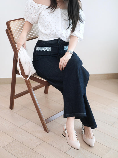Eltoo Lace花邊牛仔褲