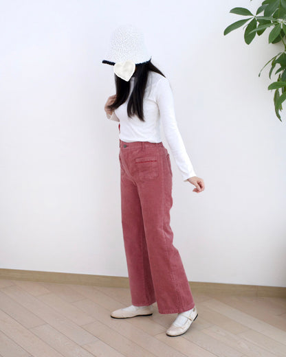 Eltoo 燈芯絨口袋直腳褲