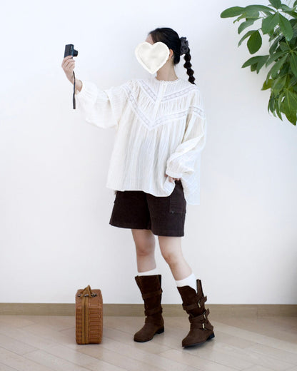 Eltoo 燈芯絨五分短褲