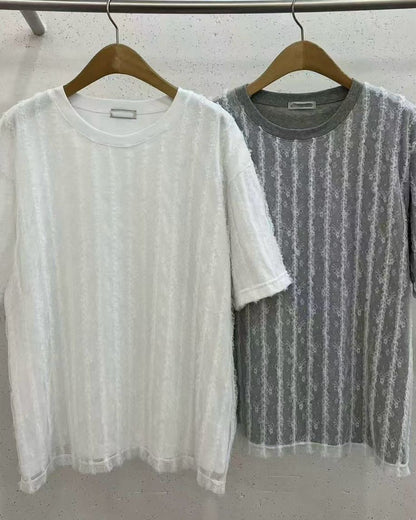 韓國Lace條紋Top