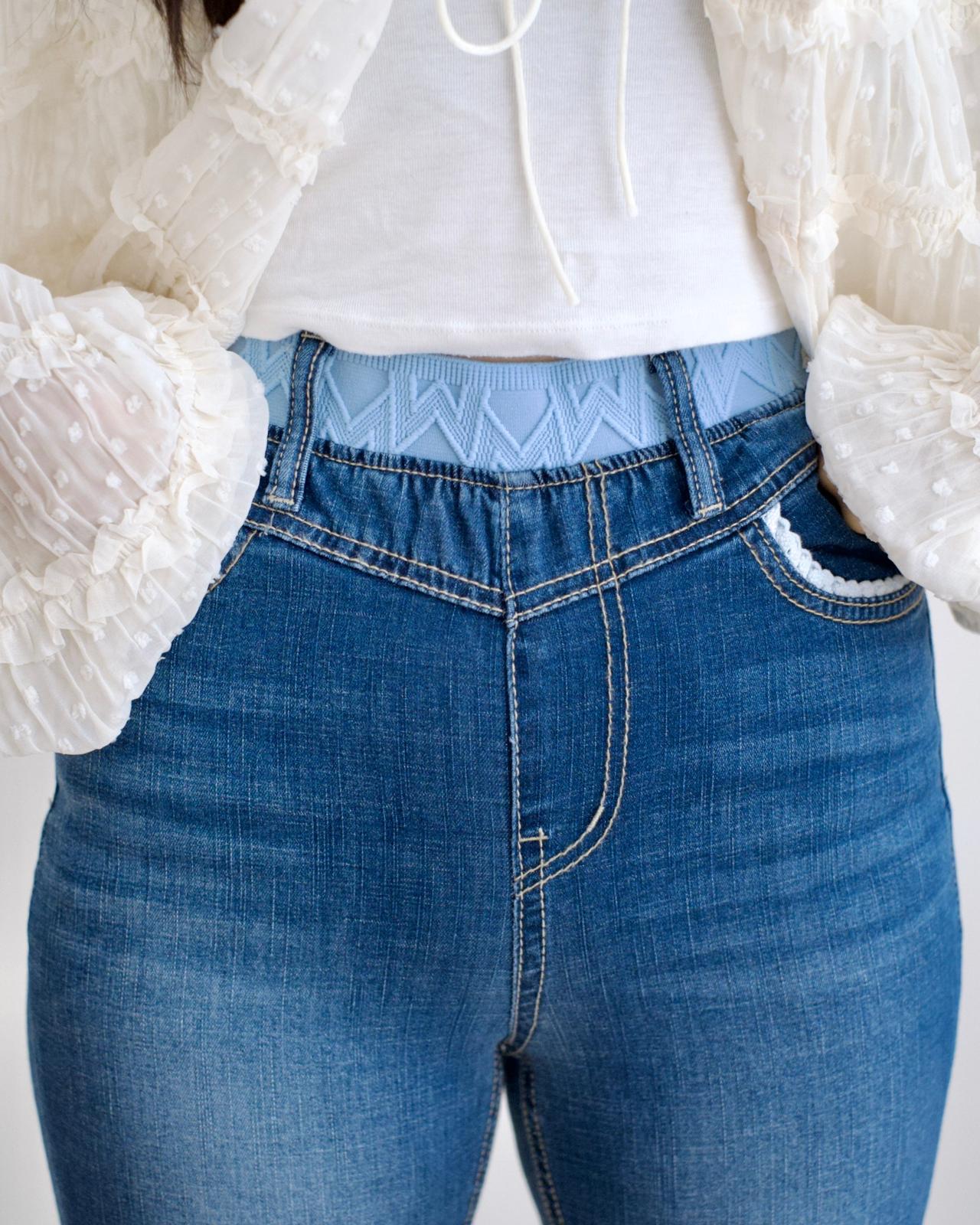 Gori 全橡筋微喇叭牛仔褲