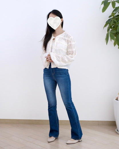 Gori 全橡筋微喇叭牛仔褲