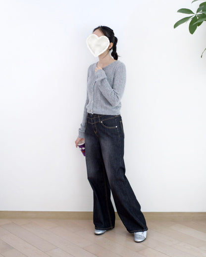 Gori 高低口袋闊筒牛仔褲