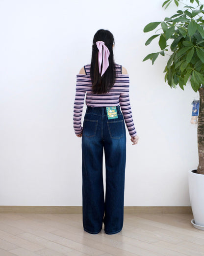 Gori 高腰包肚直筒牛仔褲