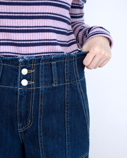 Gori 高腰包肚直筒牛仔褲