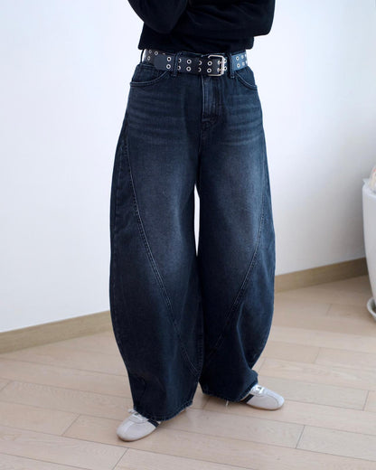 Gori 黑色彎刀牛仔褲