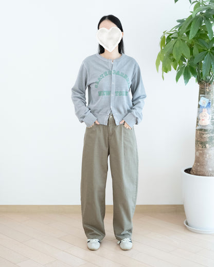Gori 拼接波點彎刀闊腳扯布褲