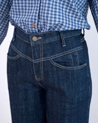 韓國小v車骨直筒牛仔褲