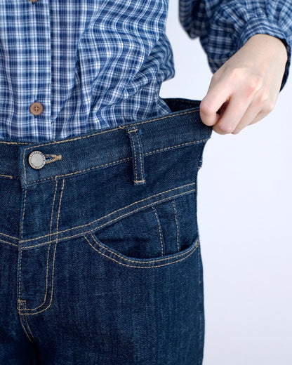 韓國小v車骨直筒牛仔褲