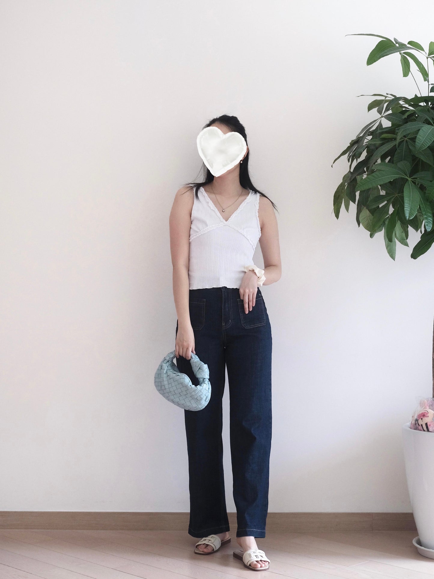 Howluk 小口袋直筒牛仔褲
