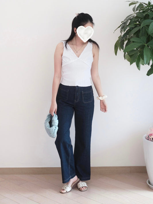 Howluk 小口袋直筒牛仔褲
