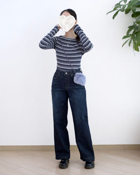 Howluk 薄絨直筒牛仔褲