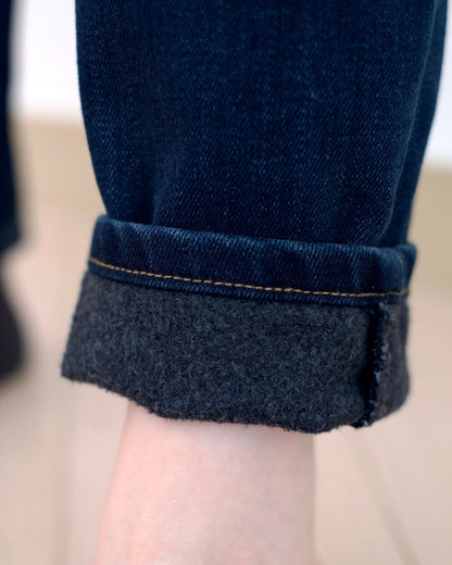 Howluk 內刷毛直腳牛仔褲