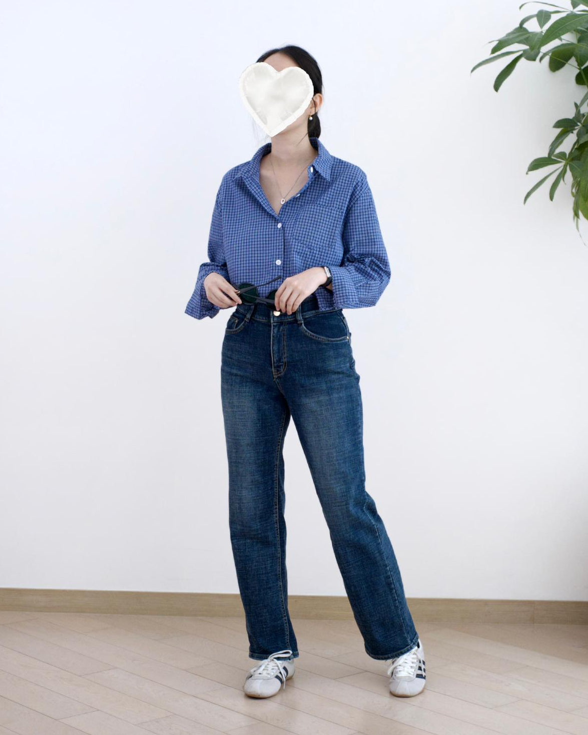 Howluk 薄絨直腳牛仔褲