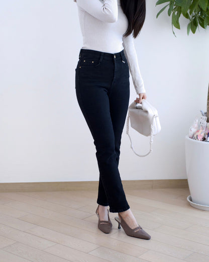 Howluk 內刷毛貼腳牛仔褲