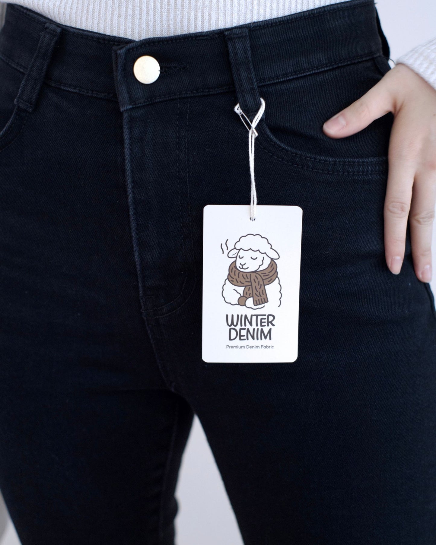 Howluk 內刷毛貼腳牛仔褲