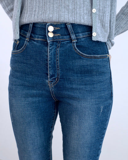 Howluk 絨毛窄腳牛仔褲