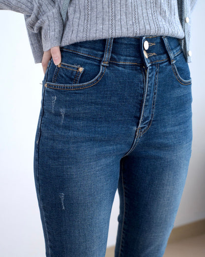 Howluk 絨毛窄腳牛仔褲