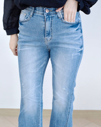 Howluk 併接洗水微喇叭牛仔褲