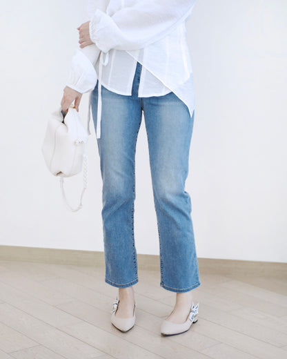 Howluk 九分直腳牛仔褲