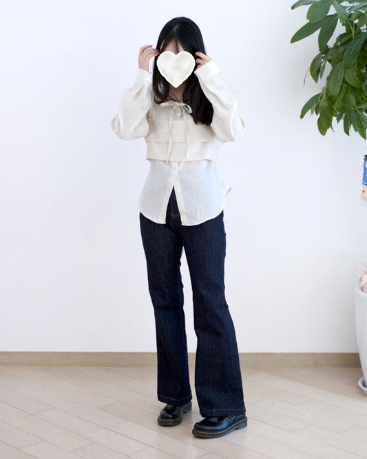 Howluk 原色微喇叭牛仔褲