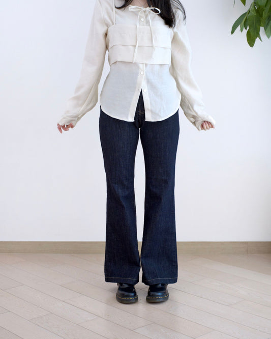 Howluk 原色微喇叭牛仔褲