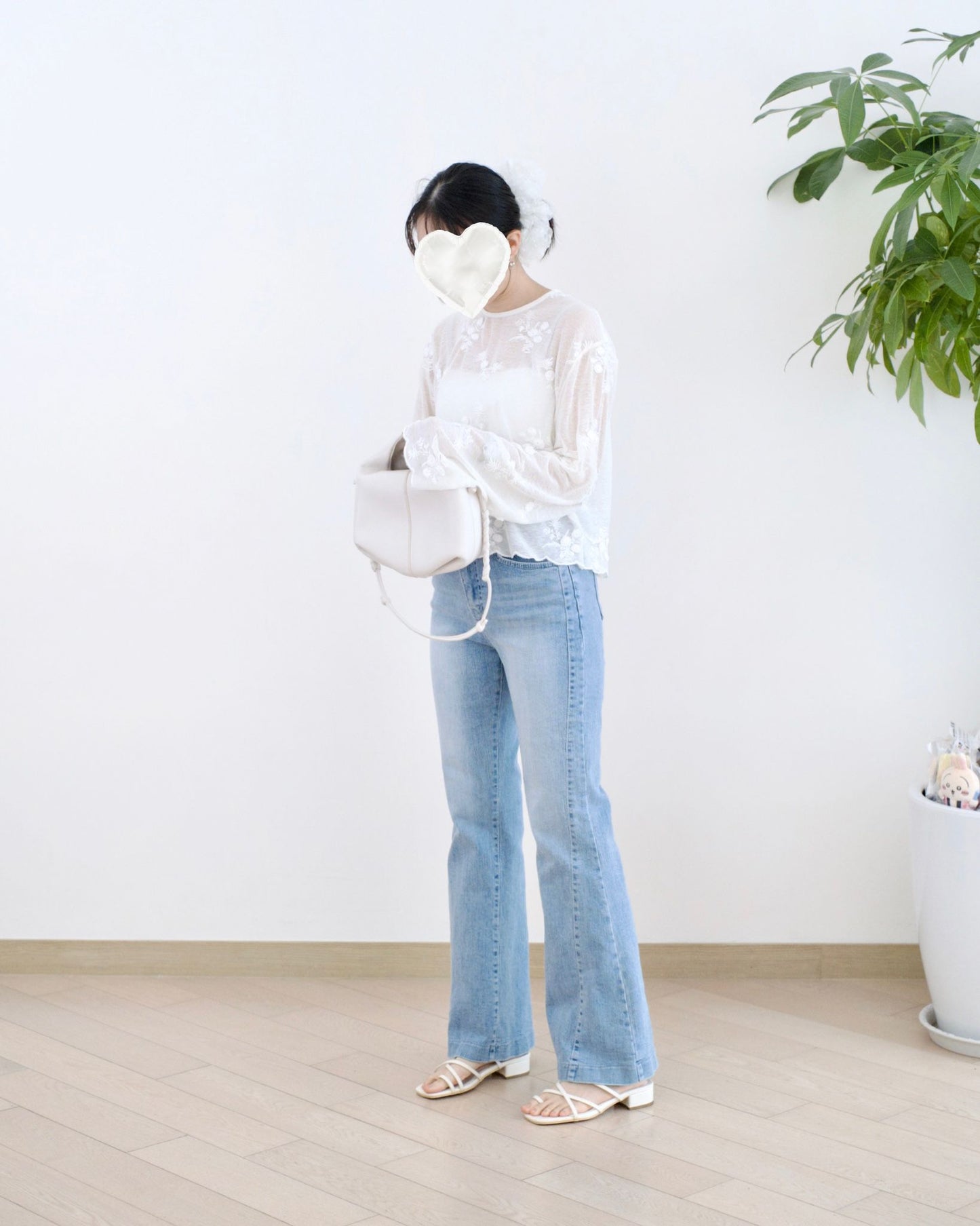 Howluk 車骨洗水微喇叭牛仔褲