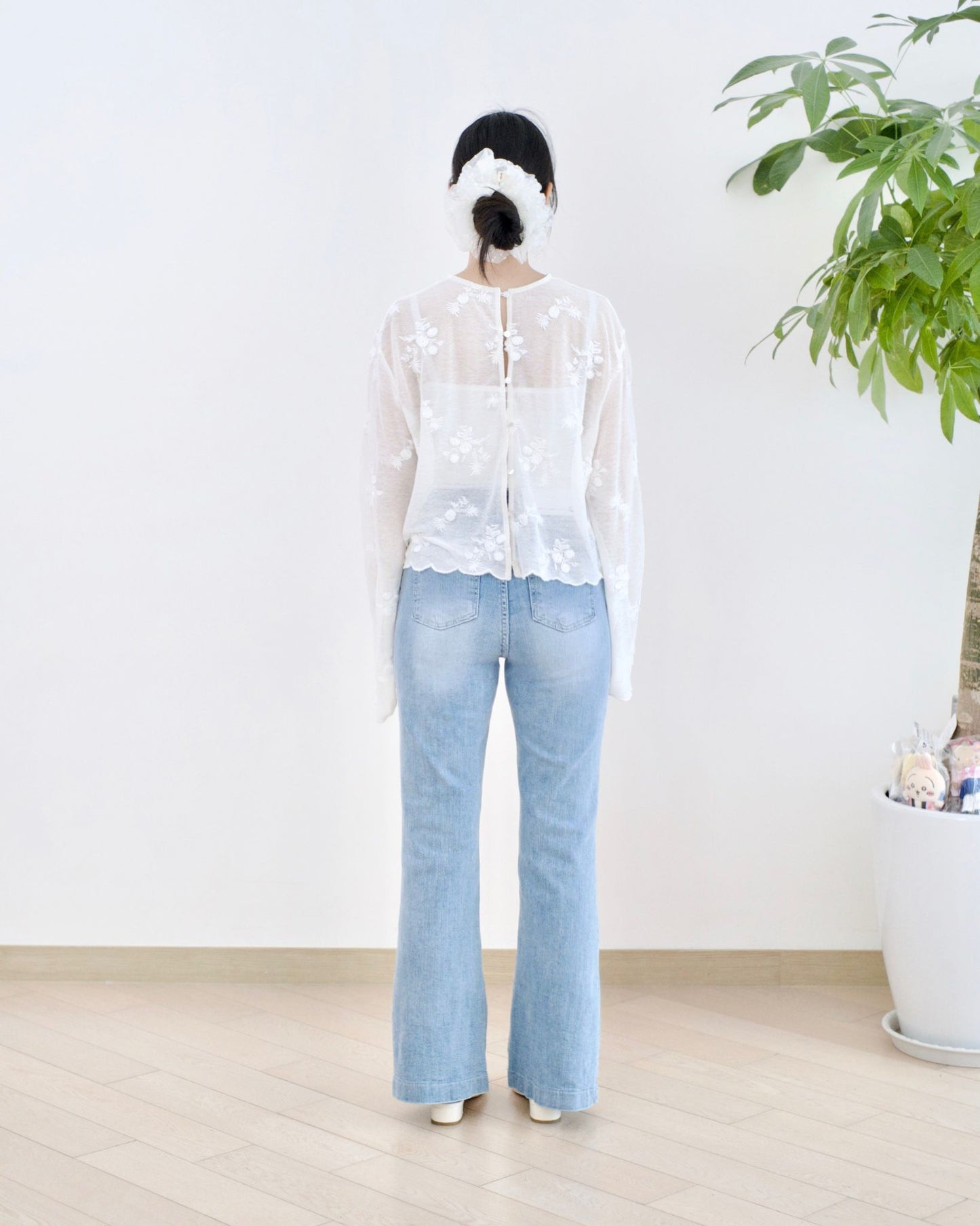 Howluk 車骨洗水微喇叭牛仔褲