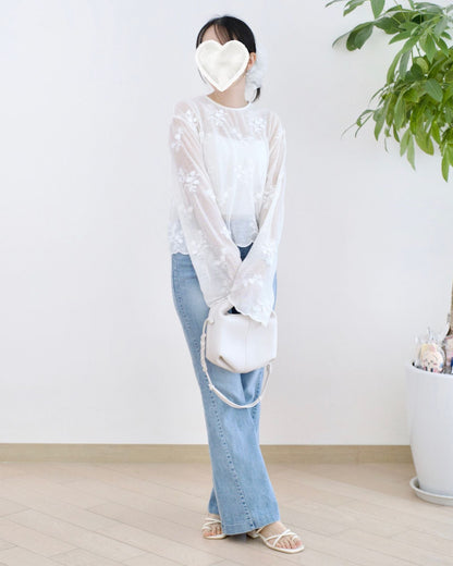 Howluk 車骨洗水微喇叭牛仔褲