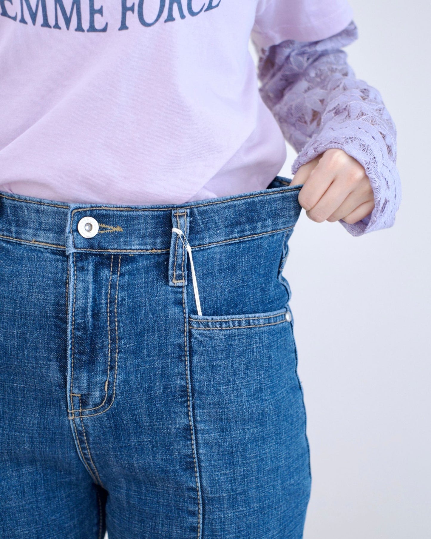 Howluk 車骨直筒牛仔褲