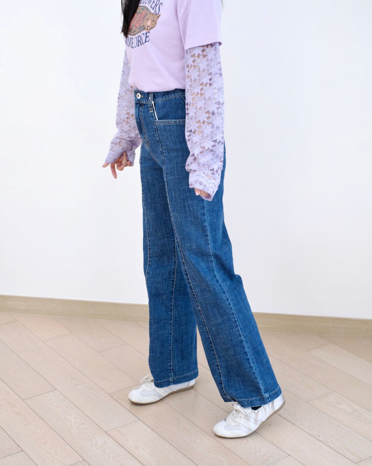 Howluk 車骨直筒牛仔褲