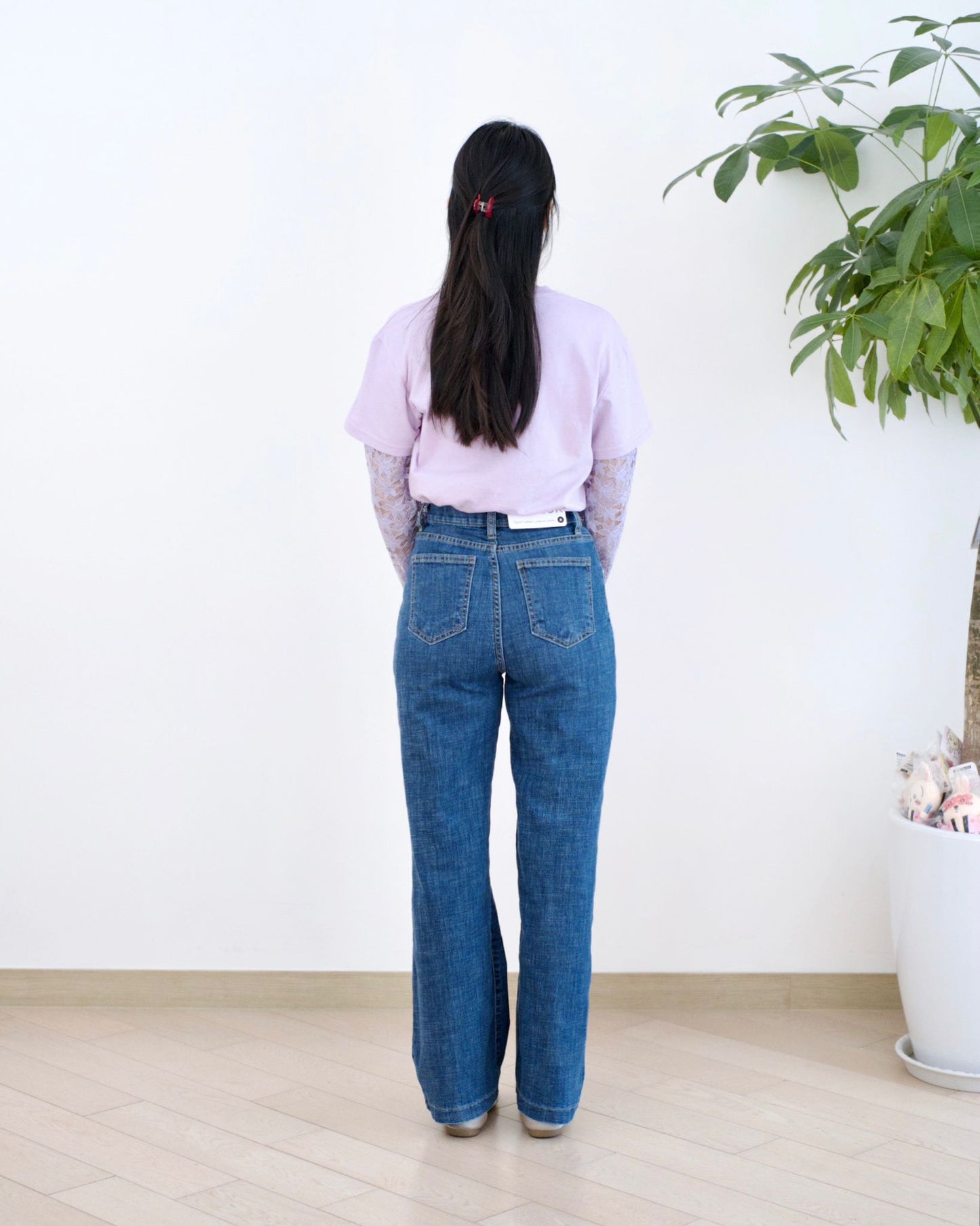 Howluk 車骨直筒牛仔褲