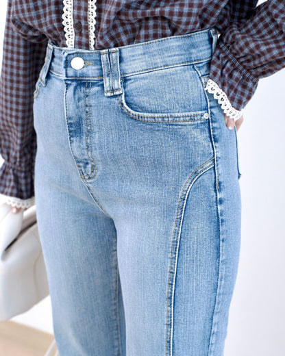 Howluk 併接洗水微喇叭牛仔褲