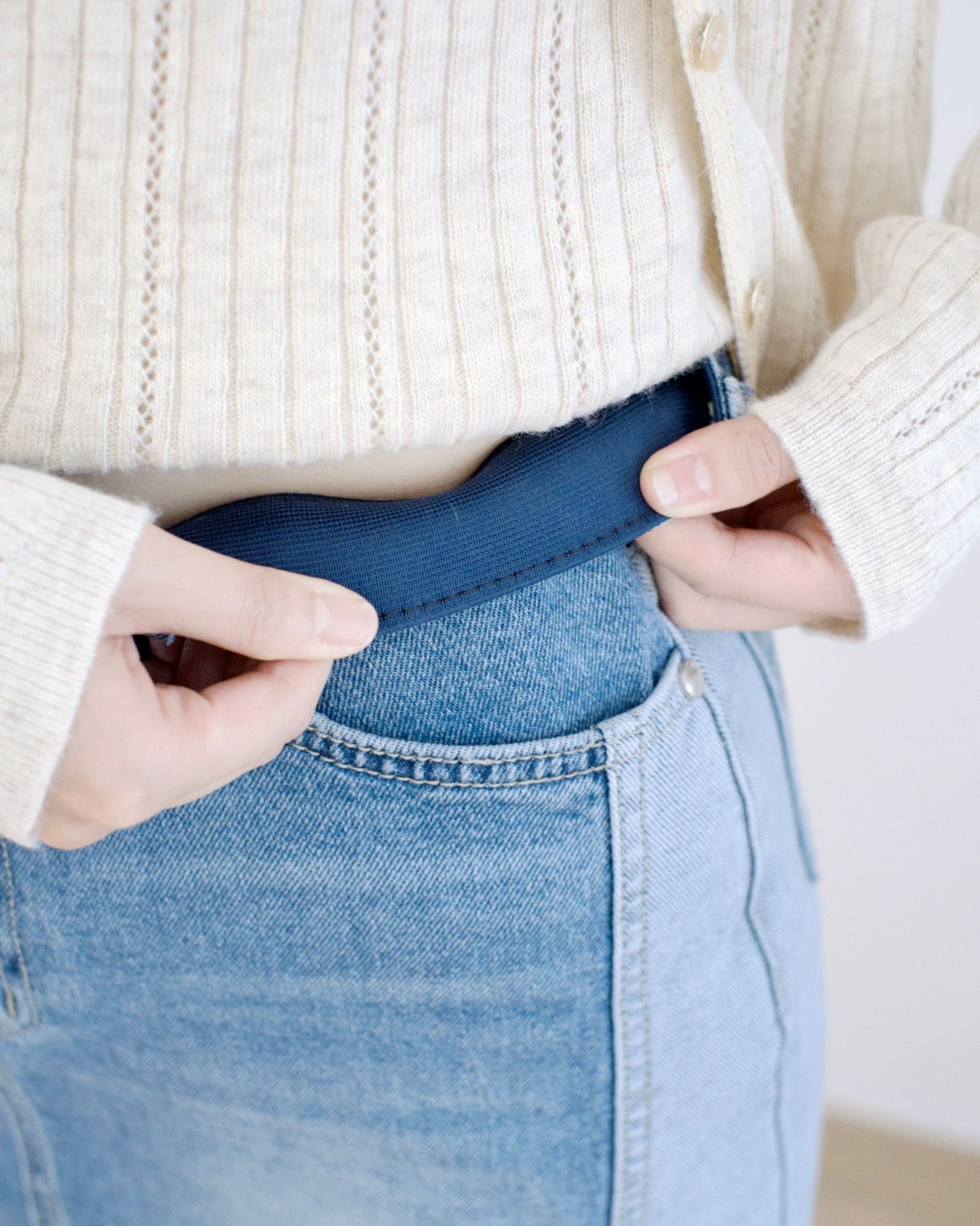 Howluk 併色中長牛仔裙