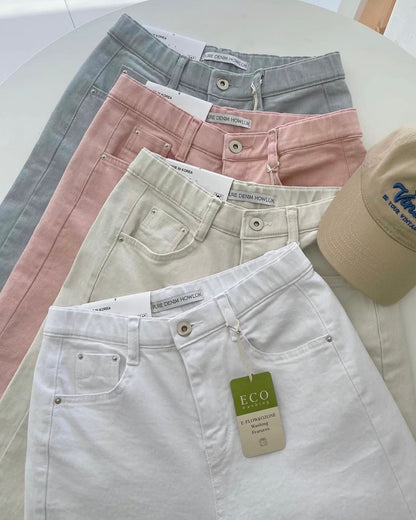 Howluk 粉色系闊筒休閑褲