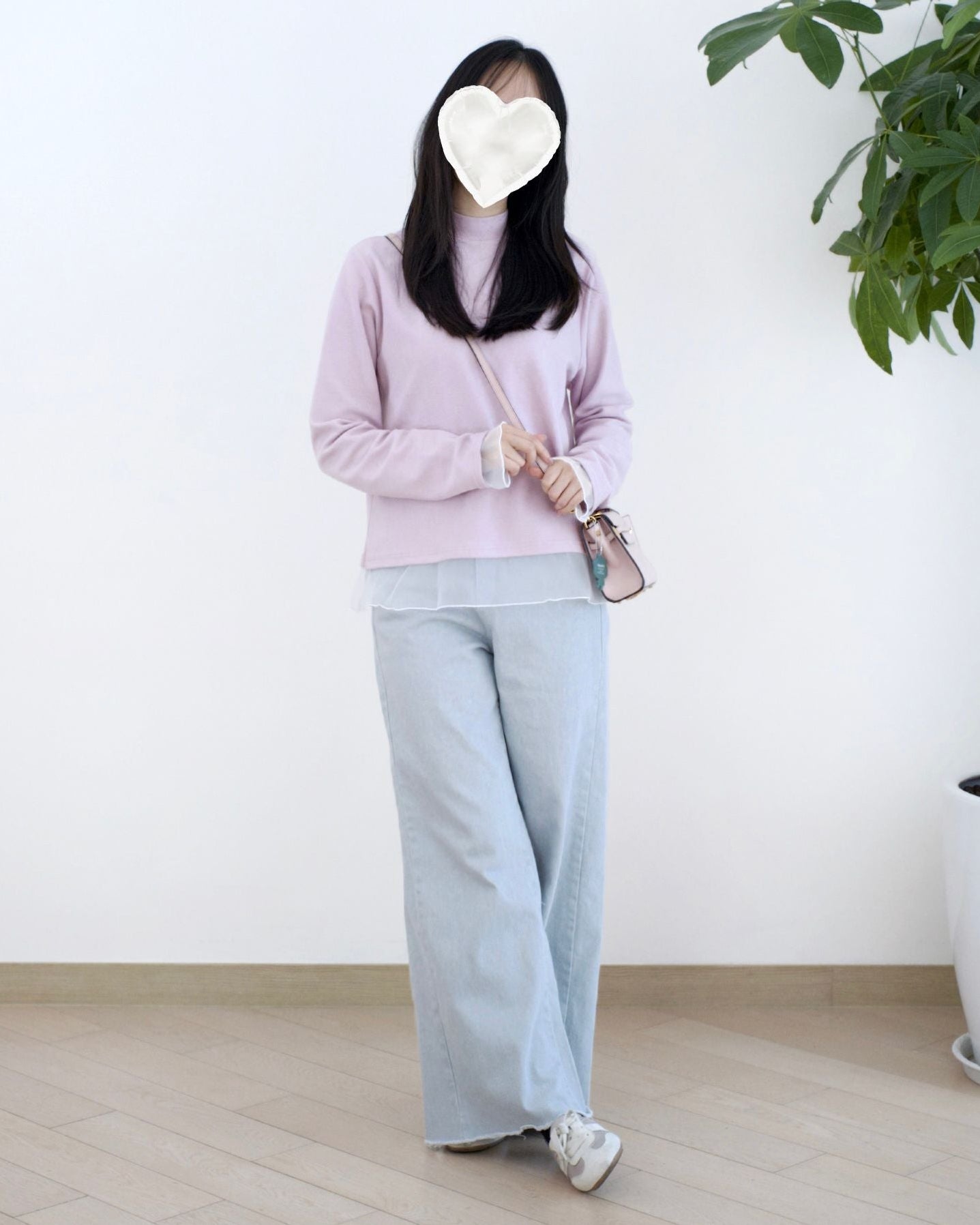 Howluk 粉色系闊筒休閑褲