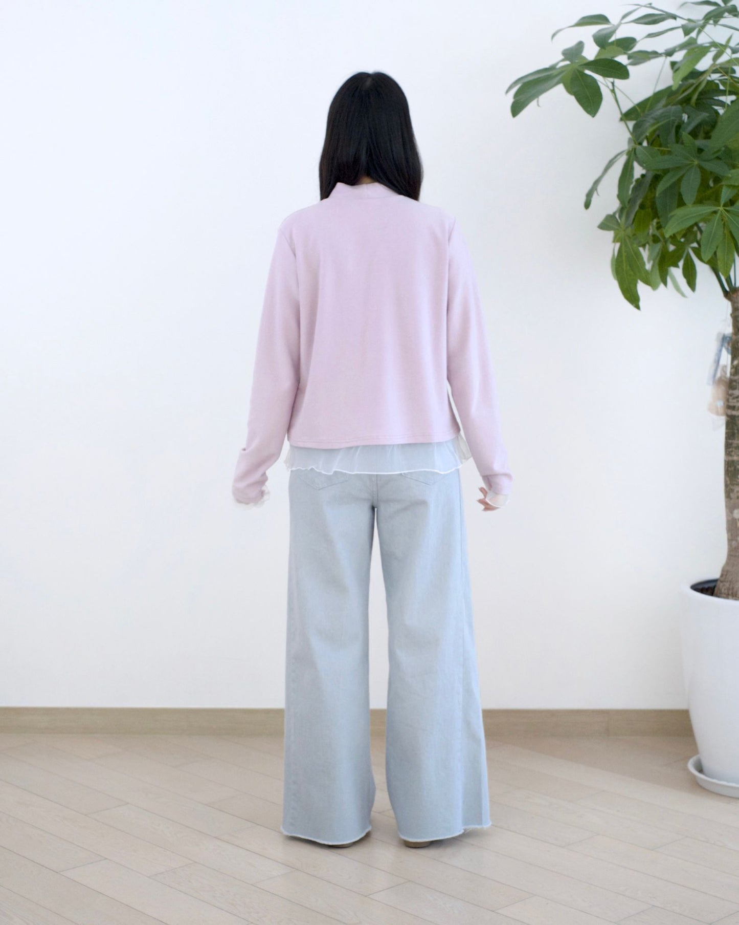 Howluk 粉色系闊筒休閑褲