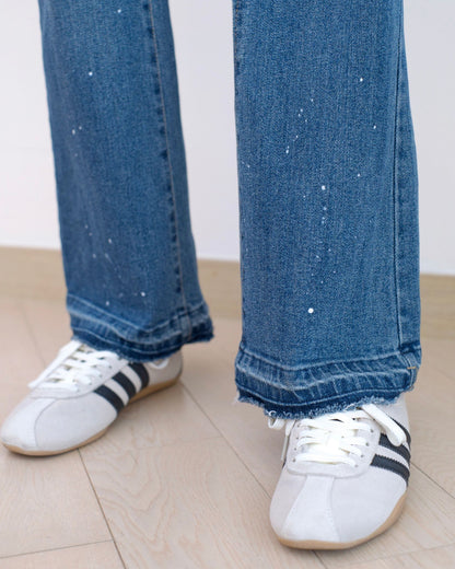 Howluk 洗水破洞微喇叭牛仔褲