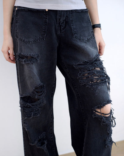 Howluk Lace破洞牛仔褲