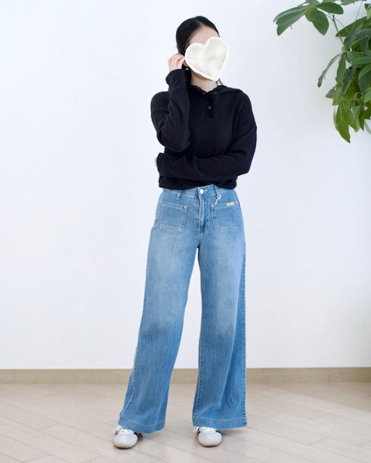 Howluk 口袋闊筒牛仔褲