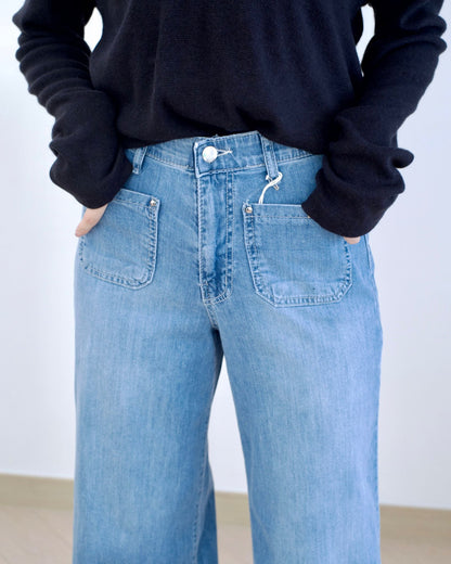 Howluk 口袋闊筒牛仔褲