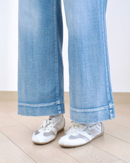 Howluk 高腰九分闊筒牛仔褲