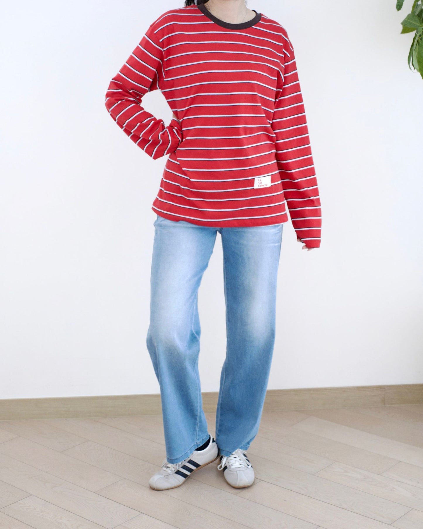 Howluk 全橡根牛奶料直筒牛仔褲