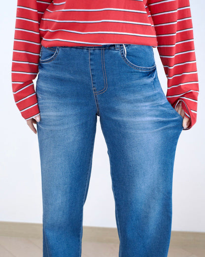 Howluk 全橡根牛奶料直筒牛仔褲