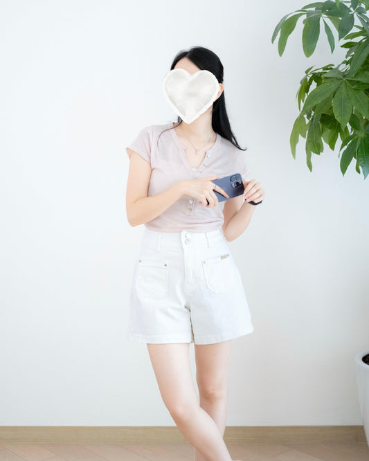 Howluk 高腰 A Cut 牛仔短褲