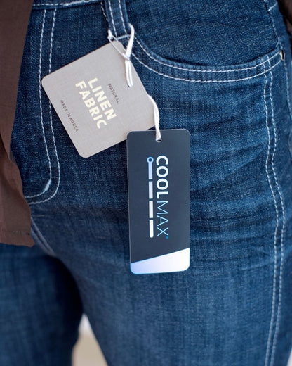 Howluk Cool Max 明線小開衩微喇叭牛仔褲