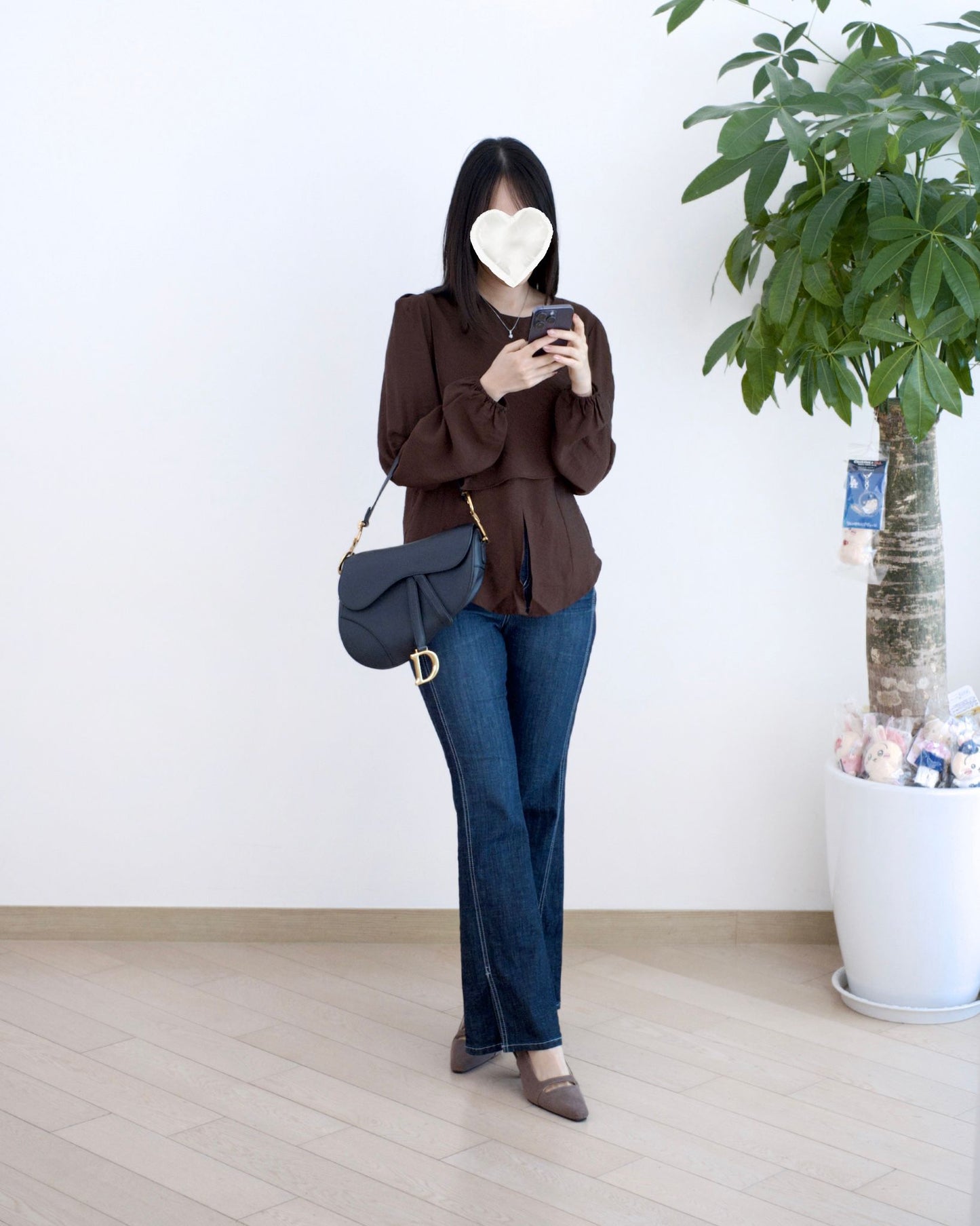 Howluk Cool Max 明線小開衩微喇叭牛仔褲