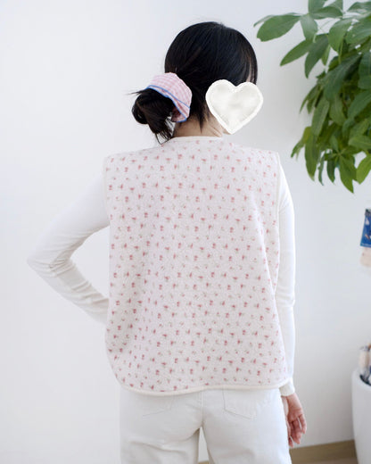 韓國碎花背心外套